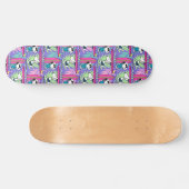 Erdnüsse | Snoopy Lila Surfmuster Skateboard (Horizontal)