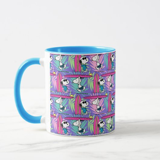 Erdnüsse | Snoopy Lila Surfmuster Tasse (Links)
