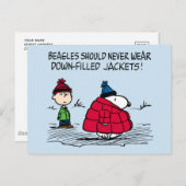 Erdnüsse | Snoopy & Linus Abgefüllte Jacket Postkarte (Vorne/Hinten)