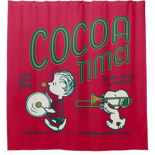 Erdnüsse | Snoopy & Linus Cocoa Time Duschvorhang (Vorderseite)