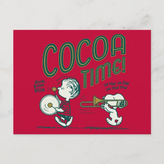 Erdnüsse | Snoopy & Linus Cocoa Time Postkarte (Vorderseite)