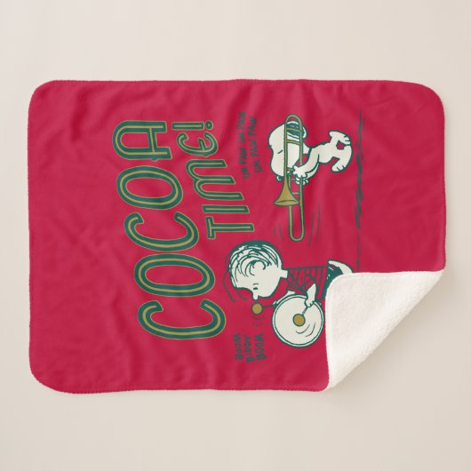 Erdnüsse | Snoopy & Linus Cocoa Time Sherpadecke (Vorderseite (Horizontal))