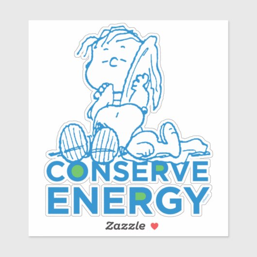 Erdnüsse | Snoopy & Linus Conserve Energy Aufkleber (Blatt)