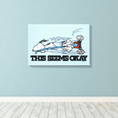 Erdnüsse | Snoopy & Linus Leinwanddruck (Insitu (Holzboden))