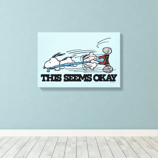 Erdnüsse | Snoopy & Linus Leinwanddruck (Insitu (Holzboden))