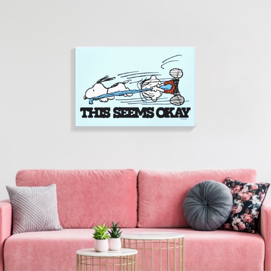 Erdnüsse | Snoopy & Linus Leinwanddruck (Insitu (Wohnzimmer))