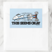 Erdnüsse | Snoopy & Linus Rechteckiger Aufkleber (Tasche)