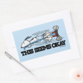 Erdnüsse | Snoopy & Linus Rechteckiger Aufkleber (Umschlag)