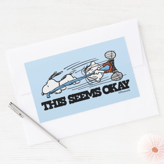 Erdnüsse | Snoopy & Linus Rechteckiger Aufkleber (Umschlag)