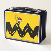 Erdnüsse | Snoopy & Linus Schlittenfahrt Metall Brotdose (Rückseite)