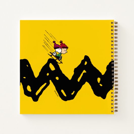 Erdnüsse | Snoopy & Linus Schlittenfahrt Notizblock (Rückseite)