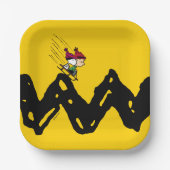 Erdnüsse | Snoopy & Linus Schlittenfahrt Pappteller (Vorderseite)