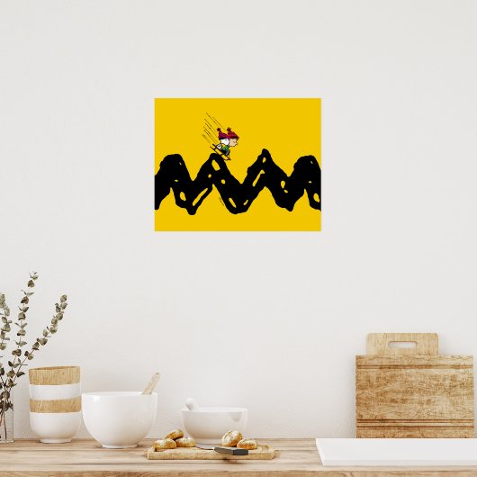 Erdnüsse | Snoopy & Linus Schlittenfahrt Poster (Küche)
