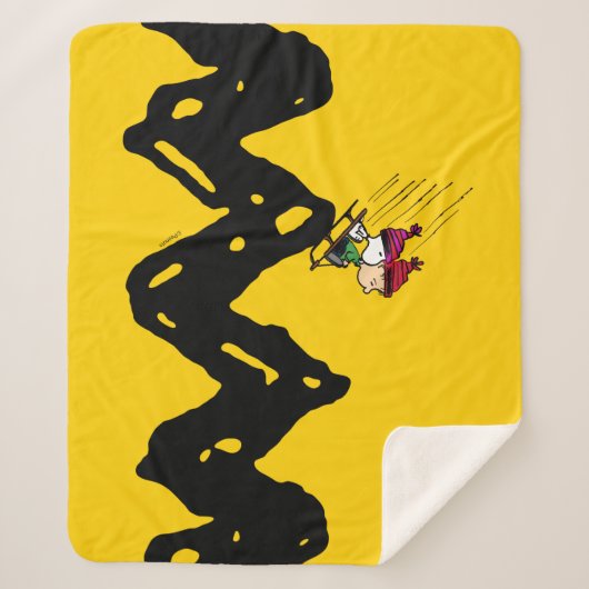 Erdnüsse | Snoopy & Linus Schlittenfahrt Sherpadecke (Vorderseite)