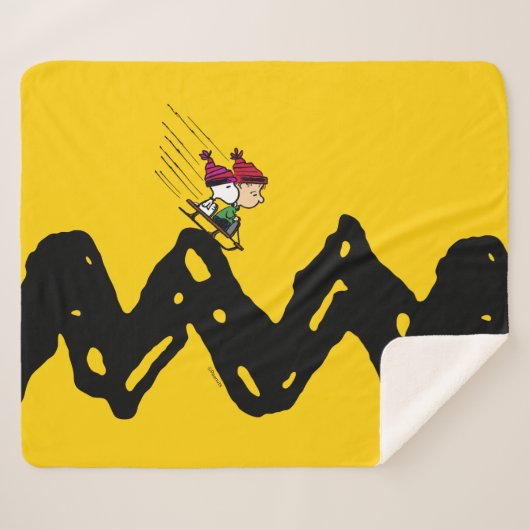 Erdnüsse | Snoopy & Linus Schlittenfahrt Sherpadecke (Vorderseite (Horizontal))