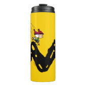 Erdnüsse | Snoopy & Linus Schlittenfahrt Thermosbecher (Vorderseite)