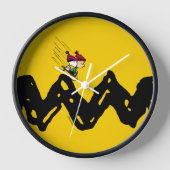 Erdnüsse | Snoopy & Linus Schlittenfahrt Uhr (Vorderseite)