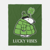 Erdnüsse | Snoopy Lucky Clover Fleecedecke (Vorderseite)