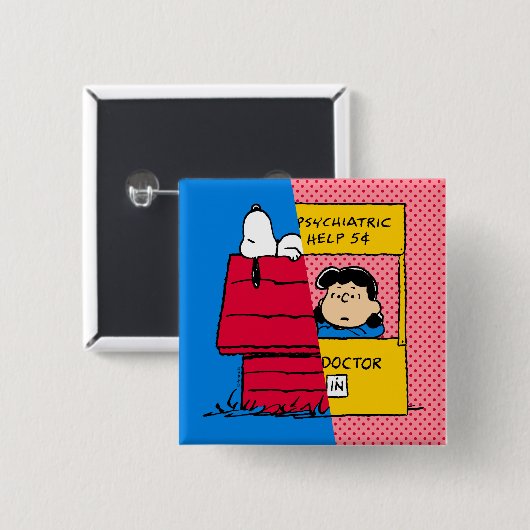 Erdnüsse | Snoopy & Lucy Half & Half Button (Vorne & Hinten)