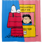 Erdnüsse | Snoopy & Lucy Half & Half Duschvorhang (Vorderseite)