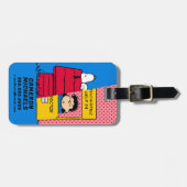 Erdnüsse | Snoopy & Lucy Half & Half Gepäckanhänger (Vorderseite horizontal)