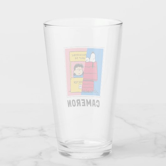 Erdnüsse | Snoopy & Lucy Half & Half Glas (Rückseite)