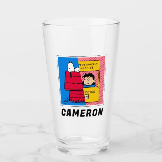 Erdnüsse | Snoopy & Lucy Half & Half Glas (Vorderseite)