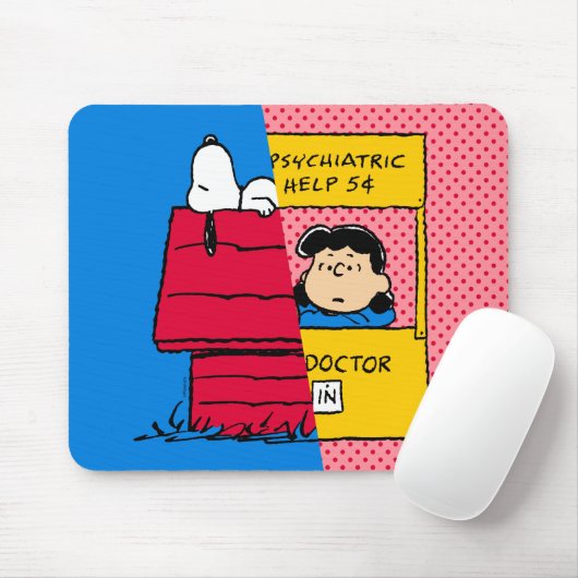 Erdnüsse | Snoopy & Lucy Half & Half Mousepad (Mit Mouse)