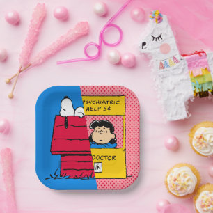 Erdnüsse Snoopy & Lucy Half & Half Pappteller