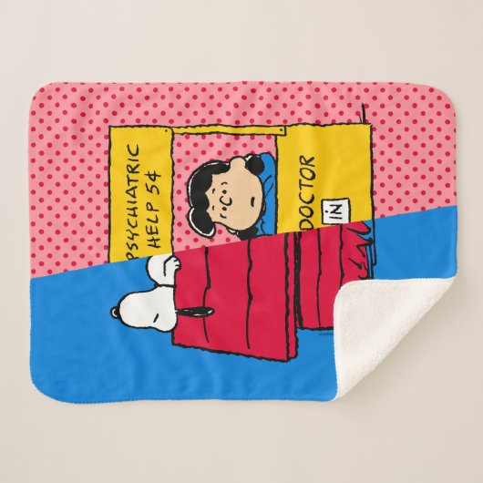 Erdnüsse | Snoopy & Lucy Half & Half Sherpadecke (Vorderseite (Horizontal))