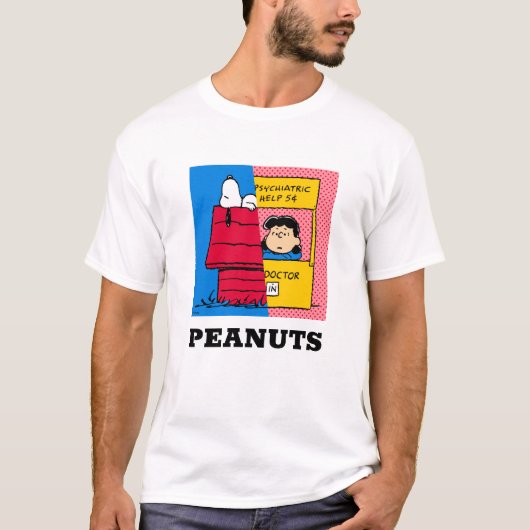 Erdnüsse | Snoopy & Lucy Half & Half T-Shirt (Vorderseite)