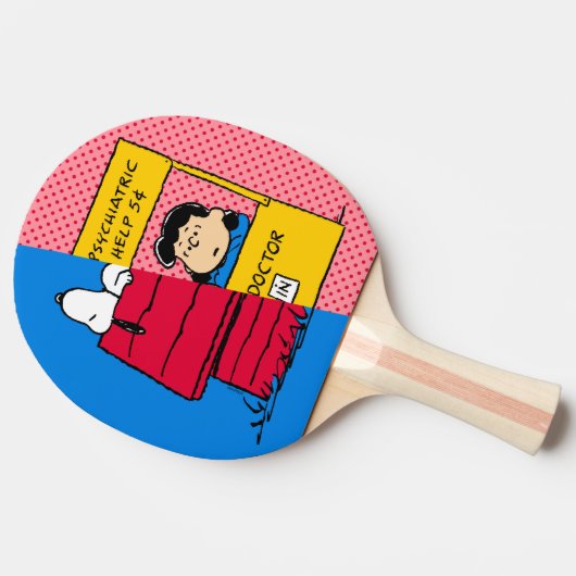 Erdnüsse | Snoopy & Lucy Half & Half Tischtennis Schläger (Seitenansicht)