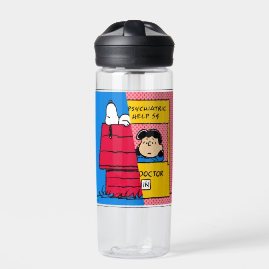 Erdnüsse | Snoopy & Lucy Half & Half Trinkflasche (Vorderseite)