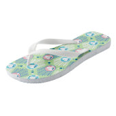Erdnüsse | Snoopy Mint Green Deko Dreams Pattern Badesandalen (Schrägansicht)