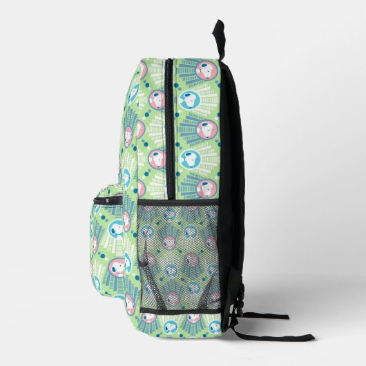 Erdnüsse | Snoopy Mint Green Deko Dreams Pattern Bedruckter Rucksack (Rechts)