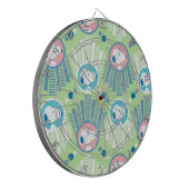 Erdnüsse | Snoopy Mint Green Deko Dreams Pattern Dartscheibe (Vorderseite Links)