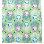 Erdnüsse | Snoopy Mint Green Deko Dreams Pattern Duschvorhang (Vorderseite)
