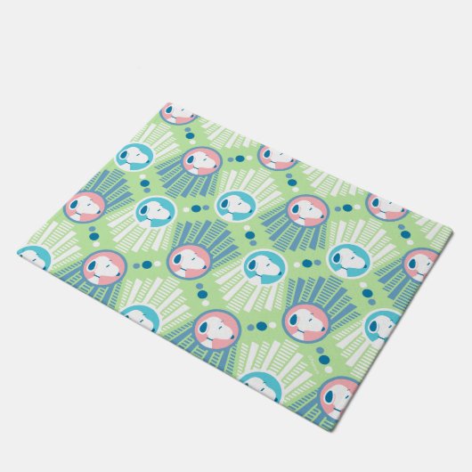 Erdnüsse | Snoopy Mint Green Deko Dreams Pattern Fußmatte (Schrägansicht)