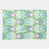 Erdnüsse | Snoopy Mint Green Deko Dreams Pattern Geschirrtuch (Horizontal)