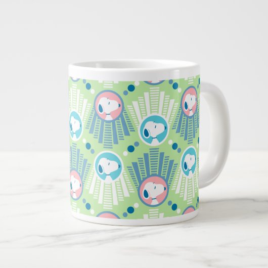 Erdnüsse | Snoopy Mint Green Deko Dreams Pattern Jumbo-Tasse (Vorderseite Rechts)
