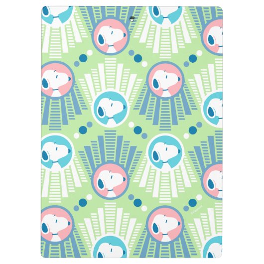 Erdnüsse | Snoopy Mint Green Deko Dreams Pattern Klemmbrett (Rückseite)