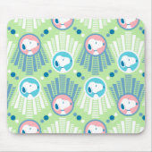 Erdnüsse | Snoopy Mint Green Deko Dreams Pattern Mousepad (Vorne)