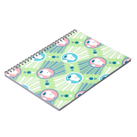 Erdnüsse | Snoopy Mint Green Deko Dreams Pattern Notizblock (Linke Seite)