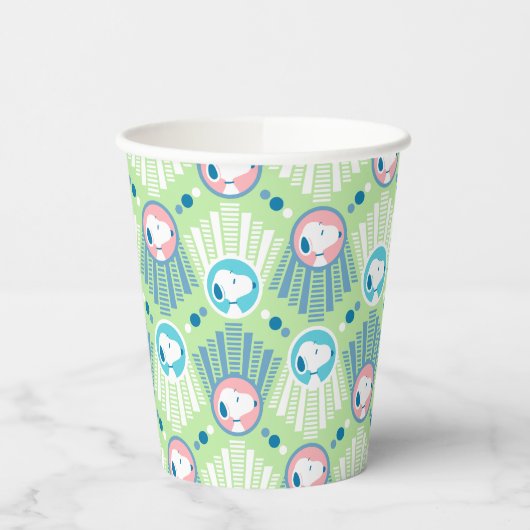 Erdnüsse | Snoopy Mint Green Deko Dreams Pattern Pappbecher (Links)