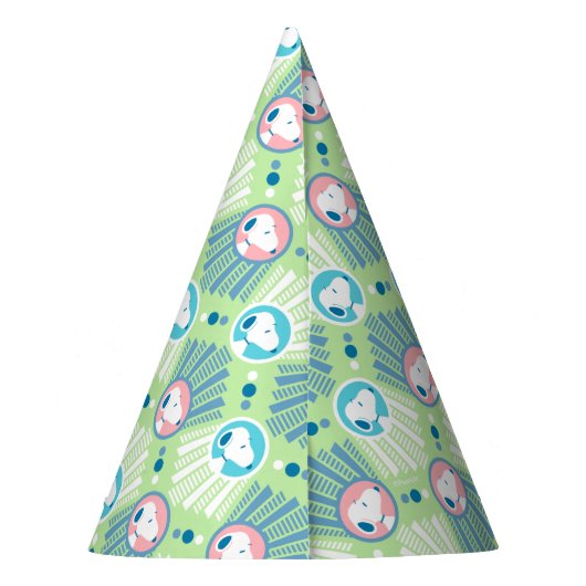 Erdnüsse | Snoopy Mint Green Deko Dreams Pattern Partyhütchen (Rückseite)