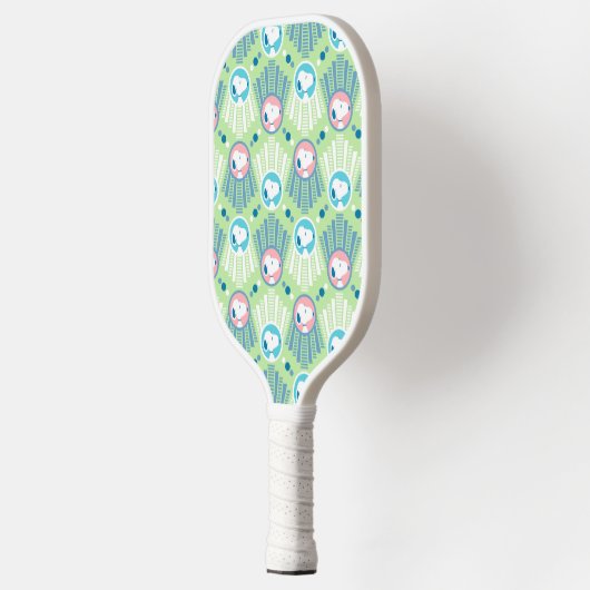 Erdnüsse | Snoopy Mint Green Deko Dreams Pattern Pickleball Schläger (Links)