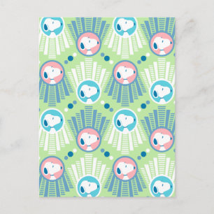 Erdnüsse   Snoopy Mint Green Deko Dreams Pattern Postkarte