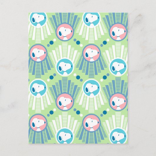 Erdnüsse | Snoopy Mint Green Deko Dreams Pattern Postkarte (Vorderseite)