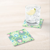 Erdnüsse | Snoopy Mint Green Deko Dreams Pattern Rechteckiger Pappuntersetzer (Vor Ort)