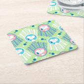 Erdnüsse | Snoopy Mint Green Deko Dreams Pattern Rechteckiger Pappuntersetzer (angewinkelt)